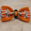 Carrots on Orange Burlap Bow Tie