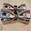 Christmas Santa with Frosty The Snowman Bow Tie