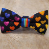 Mini size Rainbow Hearts Dog or Cat Bow Tie