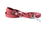Braided Leather Lead - Coral