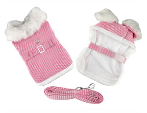 image of dog harness coat with leash