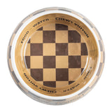Chewy Vuiton Checkered Dog Bowl