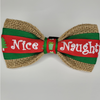 Naughty or Nice Christmas Dog Bow Tie